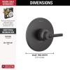 imageDelta T14058PN Trinsic Diverter Trim Polished NickelMatte Black