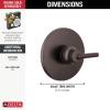 imageDelta T14058PN Trinsic Diverter Trim Polished NickelVenetian Bronze