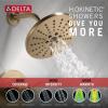 imageDelta Trinsic 17T Series Thermostatic DualFunction H2Okinetic Bathtub and Shower Faucet Set Polished Nickel Shower Head and Handle Valve Trim Kit Polished Nickel T17T459PNH2O Valve Not IncludedChampagne Bronze