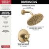 imageDelta Trinsic 17T Series Thermostatic DualFunction H2Okinetic Shower Faucet Set Polished Nickel Shower Head and Handle Valve Trim Kit Polished Nickel T17T259PNH2O Valve Not IncludedChampagne Bronze
