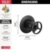 imageDelta Trinsic 6Setting Diverter Valve Trim Kit with Wheel Handle Polished Nickel Shower Handle Diverter Kit Polished Nickel T11958PN Valve Not IncludedMatte Black