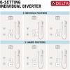 imageDelta Trinsic 6Setting Shower Handle Diverter Trim Kit Polished Nickel 6Way Shower Diverter Valve Trim Kit Polished Nickel T11959PN Valve Not Included