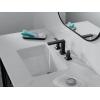 imageDelta Velum Matte Black Bathroom Faucet 3 Hole 8 Inch Widespread Bathroom Sink Faucet for Vanity Metal PushPop Drain Assembly Matte Black 3539LFBLMPUMatte Black
