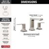 imageDelta Velum Matte Black Bathroom Faucet 3 Hole 8 Inch Widespread Bathroom Sink Faucet for Vanity Metal PushPop Drain Assembly Matte Black 3539LFBLMPUStainless