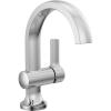 imageDelta Albion Matte BlackBrushed Gold Bathroom Faucet 1 Hole Single Hole Bathroom Sink Faucet for Vanity Metal PushPop Drain Assembly Matte BlackChampagne Bronze 15855LFGZChrome