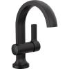imageDelta Albion Matte BlackBrushed Gold Bathroom Faucet 1 Hole Single Hole Bathroom Sink Faucet for Vanity Metal PushPop Drain Assembly Matte BlackChampagne Bronze 15855LFGZMatte Black