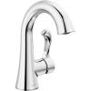 imageDelta Esato Matte Black Bathroom Faucet 1 Hole Single Hole Bathroom Sink Faucet for Vanity PushPop Drain Assembly Matte Black 15897LFBLChrome