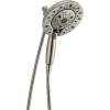 imageDelta Faucet 5Spray In2ition Dual Shower Head with Handheld Spray H2Okinetic Brushed Nickel Shower Head with Hose Showerheads Handheld Shower Heads Magnetic Docking Stainless 58480SS25PK