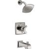 imageDelta Faucet Ashlyn 17 Series DualHandle Matte Black Shower Trim Kit Matte Black Shower Faucet with SingleSpray Black Shower Head Matte Black T17464BL Valve Not IncludedStainless