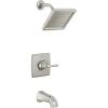 imageDelta Faucet Geist 14 Series Tub and Shower Trim Kit Black Shower Faucet with SingleSpray Matte Black Shower Head Shower Faucet Set Complete Matte Black 144864BL Valve IncludedSpotShield