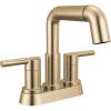 imageDelta Faucet Nicoli USpout 2Handle Bathroom Faucet Matte Black 3Hole Bathroom Sink Faucet Matte Black 25849LFBLChampagne Bronze