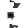 imageDelta Faucet Pivotal 14 Series SingleFunction Tub and Shower Trim Kit Shower Faucet 5Spray H2Okinetic Shower Head Matte Black T14499BL Valve Not IncludedMatte Black