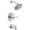 imageDelta Faucet Saylor 14 Series Gold Tub and Shower Faucet Combo Bathtub and Shower Trim System Shower Trim Kit Bathtub Faucet Set Shower Tub Faucet Champagne Bronze T14435CZ Valve Not IncludedChrome