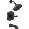 imageDelta Faucet Stryke 14 Series SingleFunction Tub and Shower Trim Kit Shower Faucet SingleSpray H2Okinetic Shower Head Matte Black T14476BL Valve Not IncludedVenetian Bronze