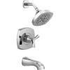 imageDelta Faucet T144766BL 14 Series Tub and Shower Tub ampamp Shower Matte BlackChrome
