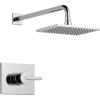 imageDelta Faucet Vero 14 Series SingleFunction Shower Trim Kit with SingleSpray TouchClean Rain Shower Head Champagne Bronze 20 GPM Water Flow T14253CZWE Valve Not IncludedChrome