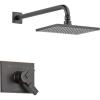 imageDelta Faucet Vero 17 Series DualFunction Shower Trim Kit with SingleSpray TouchClean Rain Shower Head Champagne Bronze 20 GPM Water Flow T17253CZWE Valve Not IncludedVenetian Bronze