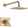 imageDelta Faucet Vero 17T Series DualFunction Shower Trim Kit with SingleSpray TouchClean Rain Shower Head Champagne Bronze T17T253CZ Valve Not IncludedChampagne Bronze