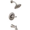 imageDelta Faucet Woodhurst 14 Series SingleHandle Tub and Shower Trim Kit Shower Faucet with SingleSpray TouchClean Shower Head Venetian Bronze T14432RB Valve Not IncludedStainless