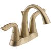 imageDelta Lahara Centerset Brushed Gold Bathroom Faucet 4 Inch 3 Hole Bathroom Sink Faucet for Vanity Metal PushPop Drain Assembly Champagne Bronze 2538CZMPUDSTChampagne Bronze