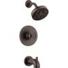 imageDelta Trinsic 14 Series SingleFunction H2Okinetic Bathtub and Shower Faucet Set Polished Nickel Shower Head and Handle Valve Trim Kit Polished Nickel T14459PN Valve Not IncludedVenetian Bronze