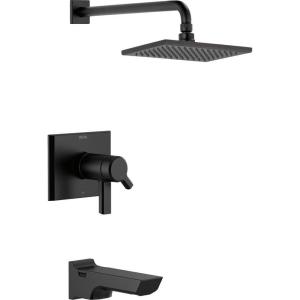 imageDELTA FAUCET T17T499BL Pivotal TempAssure 17T Series Tub ampamp Shower Trim Matte BlackMatte Black