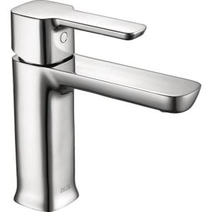 imageDelta 581LFBLGPMPP Modern Bathroom Faucet 10 GPM Water Flow Matte BlackChrome