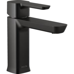 imageDelta 581LFBLGPMPP Modern Bathroom Faucet 10 GPM Water Flow Matte BlackMatte Black
