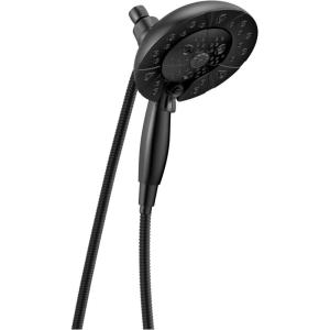 imageDelta Faucet 5Spray In2ition Dual Shower Head with Handheld Spray H2Okinetic Matte Black Shower Head with Hose Showerheads Handheld Shower Heads Magnetic Docking Matte Black 58480BL25PK