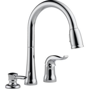 imageDelta Faucet Kate Pull Down Kitchen Faucet Brushed Nickel Kitchen Faucets with Pull Down Sprayer Kitchen Sink Faucet Faucet for Kitchen Sink Soap Dispenser Stainless 16970SSSDDSTChrome