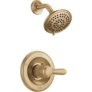 imageDelta Faucet Lahara 14 Series SingleHandle Shower Faucet Shower Trim Kit with 5Spray TouchClean Shower Head Stainless T14238SS Valve Not IncludedChampagne Bronze