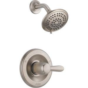imageDelta Faucet Lahara 14 Series SingleHandle Shower Faucet Shower Trim Kit with 5Spray TouchClean Shower Head Stainless T14238SS Valve Not IncludedStainless