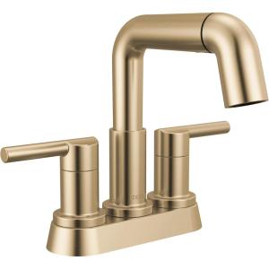 imageDelta Faucet Nicoli USpout 2Handle Bathroom Faucet Matte Black 3Hole Bathroom Sink Faucet Matte Black 25849LFBLChampagne Bronze