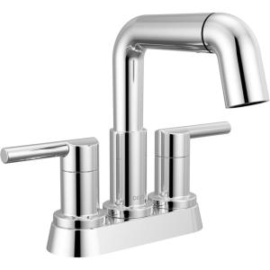 imageDelta Faucet Nicoli USpout 2Handle Bathroom Faucet Matte Black 3Hole Bathroom Sink Faucet Matte Black 25849LFBLChrome