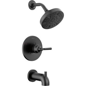 imageDelta Faucet Saylor 14 Series Gold Tub and Shower Faucet Combo Bathtub and Shower Trim System Shower Trim Kit Bathtub Faucet Set Shower Tub Faucet Champagne Bronze T14435CZ Valve Not IncludedMatte Black