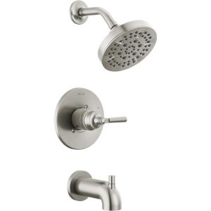 imageDelta Faucet Saylor 14 Series Gold Tub and Shower Faucet Combo Bathtub and Shower Trim System Shower Trim Kit Bathtub Faucet Set Shower Tub Faucet Champagne Bronze T14435CZ Valve Not IncludedStainless