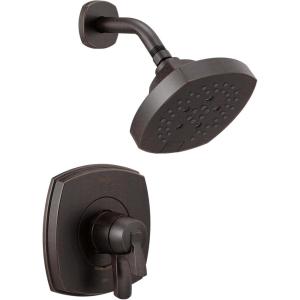 imageDelta Faucet Stryke 17 Series DualFunction Shower Faucet Shower Trim Kit SingleSpray H2Okinetic Shower Head Matte Black T17276BL Valve Not IncludedVenetian Bronze