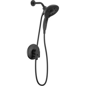 imageDelta Faucet Tetra 17 Series DualFunction Matte Black Shower Faucet Set with In2ition 2in1 Shower Head with Handheld Spray Black Shower Faucet Matte Black T17289BL Valve Not IncludedMatte Black