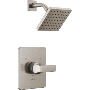 imageDelta Faucet Velum 14 Series SingleFunction Brushed Nickel Shower Faucet Set Valve Trim Kit Shower Handle Delta Shower Trim Kit Shower Set Stainless T14237SS Valve Not Included