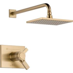 imageDelta Faucet Vero 17T Series DualFunction Shower Trim Kit with SingleSpray TouchClean Rain Shower Head Champagne Bronze T17T253CZ Valve Not IncludedChampagne Bronze