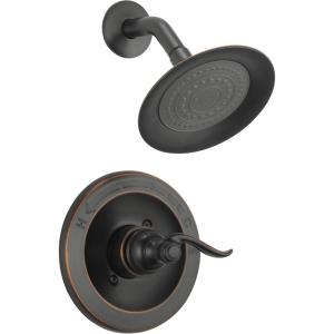 imageDelta Faucet Windemere SingleFunction Shower Trim Kit with SingleSpray Shower Head Oil Rubbed Bronze BT14296OB Valve Not IncludedOil Rubbed Bronze
