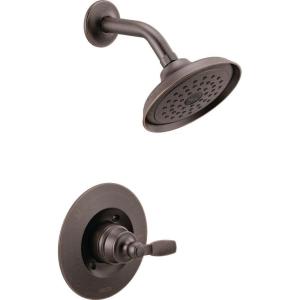 imageDelta Faucet Woodhurst 14 Series SingleHandle Shower Trim Kit Shower Faucet with SingleSpray TouchClean Shower Head Venetian Bronze T14232RB Valve Not IncludedVenetian Bronze