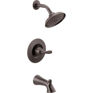 imageDelta Faucet Woodhurst 14 Series SingleHandle Tub and Shower Trim Kit Shower Faucet with SingleSpray TouchClean Shower Head Venetian Bronze T14432RB Valve Not IncludedVenetian Bronze