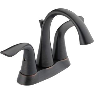 imageDelta Lahara Centerset Brushed Gold Bathroom Faucet 4 Inch 3 Hole Bathroom Sink Faucet for Vanity Metal PushPop Drain Assembly Champagne Bronze 2538CZMPUDSTVenetian Bronze