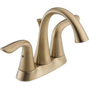 imageDelta Lahara Centerset Brushed Gold Bathroom Faucet 4 Inch 3 Hole Bathroom Sink Faucet for Vanity Metal PushPop Drain Assembly Champagne Bronze 2538CZMPUDSTChampagne Bronze