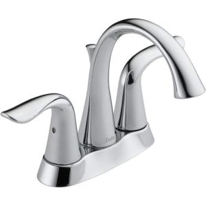 imageDelta Lahara Centerset Brushed Gold Bathroom Faucet 4 Inch 3 Hole Bathroom Sink Faucet for Vanity Metal PushPop Drain Assembly Champagne Bronze 2538CZMPUDSTChrome