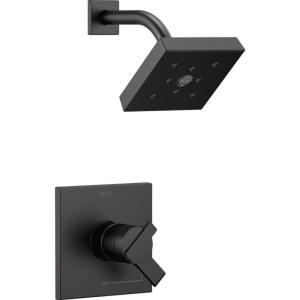 imageDelta T17267BL Faucet Ara 17 Series DualFunction Shower Trim Kit with SingleSpray Without Rough Matte Black