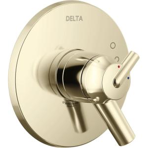imageDelta Trinsic 17 Series DualFunction Valve Trim Kit Polished Nickel 2Handle Shower Trim Kit Polished Nickel T17059PN Valve Not Included