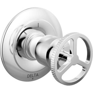 imageDelta Trinsic 6Setting Diverter Valve Trim Kit with Wheel Handle Polished Nickel Shower Handle Diverter Kit Polished Nickel T11958PN Valve Not IncludedChrome