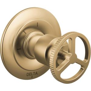 imageDelta Trinsic 6Setting Diverter Valve Trim Kit with Wheel Handle Polished Nickel Shower Handle Diverter Kit Polished Nickel T11958PN Valve Not IncludedChampagne Bronze